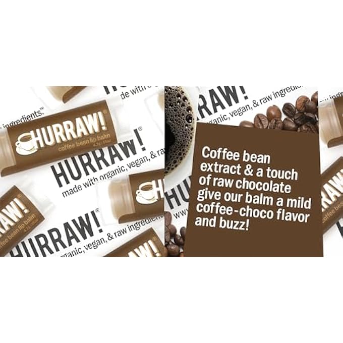 Hurraw! COFFEE BEAN LIP BALM: ORGANIC, CERTIFIED VEGAN, CERTIFIED CRUELTY FREE, NON-GMO, GLUTEN FREE, ALL NATURAL - LUXURY LIP BALM MADE IN THE USA - COFFEE BEAN - Image 4